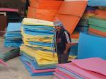 Rail Type Foam Block Foam Sheet Cutting Machine Horizontal PLC Control
