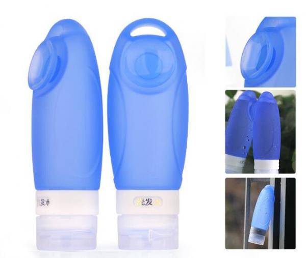 Large 89ml Travel Bottles Portable Squeeze Silicone Package Bottles with Suction Cup and Hanger