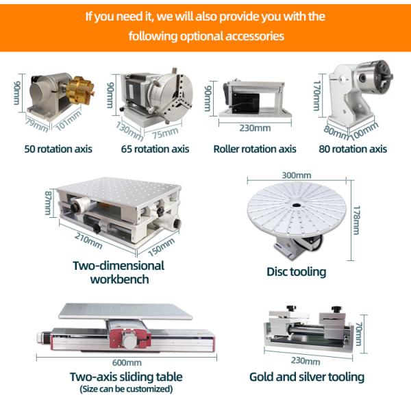 20W 30W 50W 100W 200W Fiber Laser Marking Machine JPT Laser Engraving Metal Machine