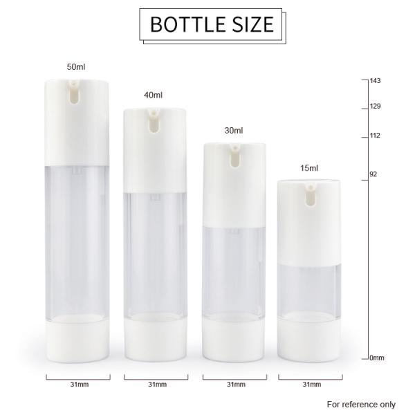 50ml 100ml Serum Airless Plastic Lotion Bottles With Pump Sprayer