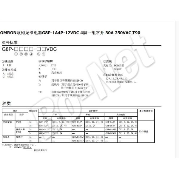 G8P-1A4P-12VDC Omron orignal new electromagnetic relay G8P-1A4P-12VDC