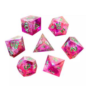 Quality Handmade Sharp Edge Resin RPG Dice Portable Sturdy Polyhedron for sale