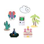 Cartoon Cloud Tree Custom Enamel Pins , Silver Plating Enamel Pin Badges For