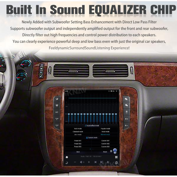 Viknav Car Radio For GMC-Yukon/Chevy Suburban Tahoe Auto AC (2007-2013)12.1 Inch Android 13 IPS Touch Screen Navigation