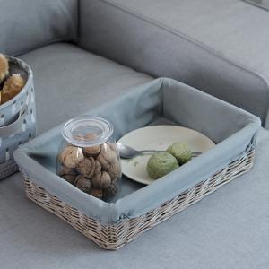 China Hand Woven Decoration Organizer Rattan Willow Wicker Cutlery Fruit Storage Tray Home Decoractions Win Boxes basket on sale