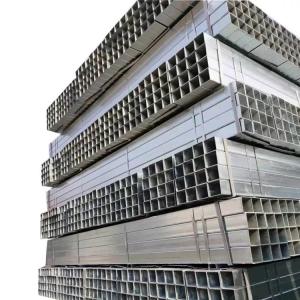 China 6mm Galvanized Iron Square Pipe C45 Galvanized Rectangular Tube Q235 on sale