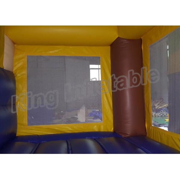 Outdoor Playground Pirate Inflatable Kids Jumping Castle Yellow And Blue