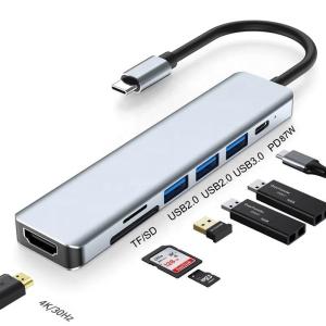 Quality Type C Type-C Hub Multi Function Adapter for Charging Data Transfer and Video Output for sale