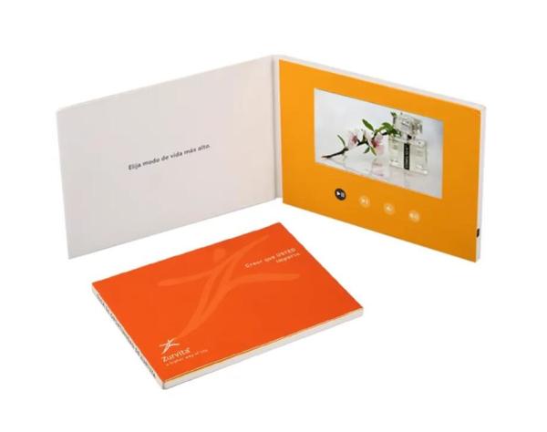 Buy 5 inch LCD video in print/custom LCD video plus print video brochure for new product launch at wholesale prices