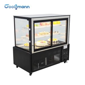 Quality Automatic Defrosting Cake Display Cooler Dessert Supermarket Fridge for sale