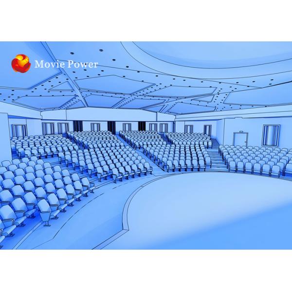 Extraordinary Sound 4D Movie Theater System With Black Vibration Chairs