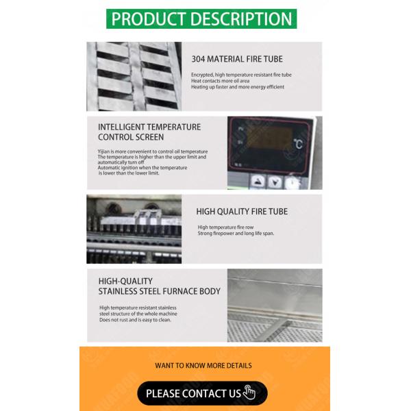 Gas Potato Chips Chinchin Churro Automatic Fryer Machine