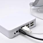 COMER Custom clear acrylic price tag with alarm security displaying systems and