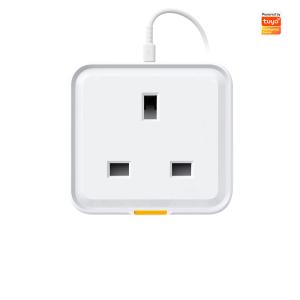 Tuya Smart Home Plug: UK Socket Travel Adapter with Type-C, 16A WiFi RF433, App & Voice Control, Compatible with Alexa