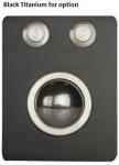 IP65 vandal proof metal trackball pointing device with 2 mouse buttons
