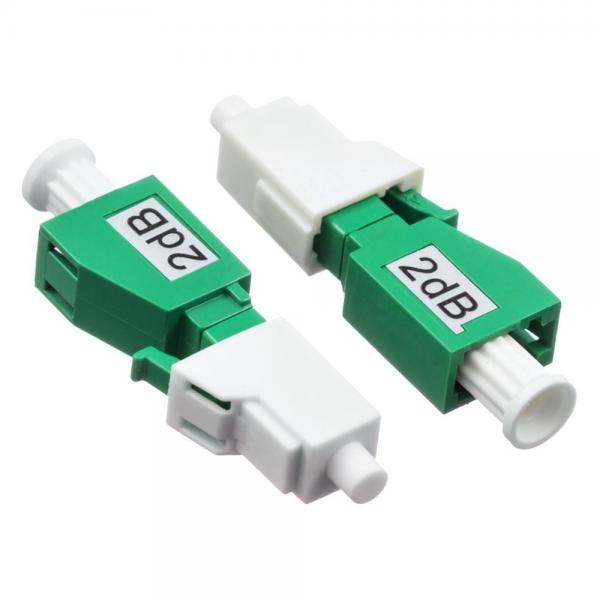 LC APC Single Mode Fiber Optic Attenuator 5dB Plug In Female To Male with stable attenuation