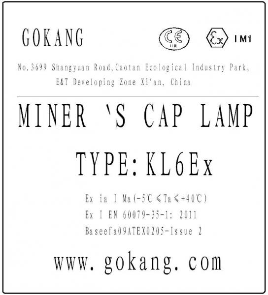 Gokang high-end led safety cap lamp with ATEX is used for lighting up miners' life