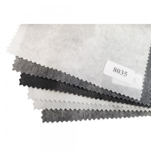 China Polyester Interlining for Clothing Accessory in Black White and Gray Width 15-150cm on sale