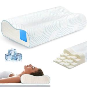 China 4-Layer Adjustable Memory Foam Pillow for Sleeping Ergonomic Contour Cooling Pillow for Back and Side Sleepers on sale