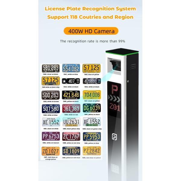 License Plate Recognition Parking System with 5MP LPR Camera and Barrier Gate