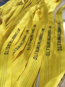 Quality Polyester flat webbing sling , WLL 3T , safety factor 7:1 , According to EN11492-1 Standard, CE,G for sale