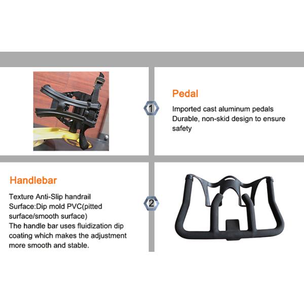 Commercial Grade Gym Spin Bike Machine Imported Belt Transmitting Type