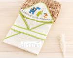 100% Cotton Cozy Custom Baby Hooded Towels For Bath , Animals Pattern