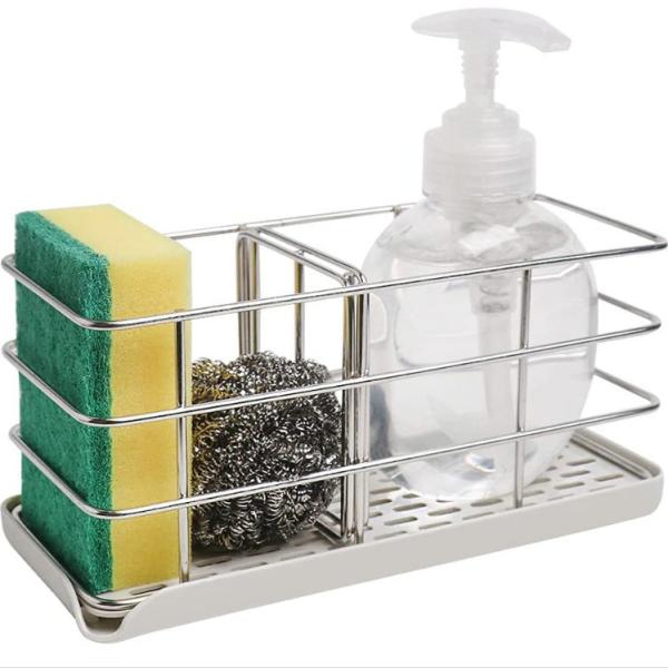 Buy Sponge Holder for Kitchen Sink for Countertop Or Wall Stick with Auto Overflow at wholesale prices