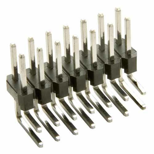 Buy 3.00mm Pin Header Connector H2.5 Dual Row Right Angle PA6T 2 To 40P Pin at wholesale prices