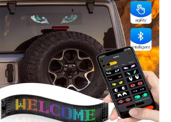 Buy Soft LED Screen Brand Advertising Promotion Display RGB Color APP Smart Programmable Interior LED Sign at wholesale prices