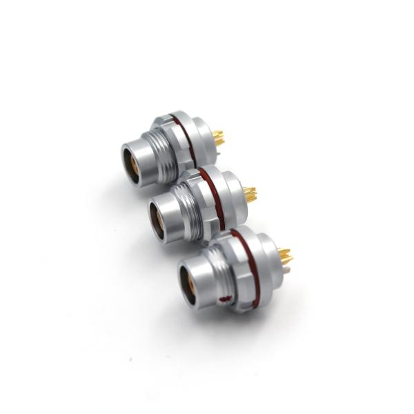 Buy 102F Series 4 Pin Socket Connector IP68 Waterproof Chrome Plated For Robotics at wholesale prices