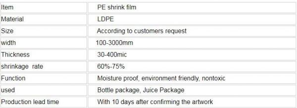 Printed POF crosslink shrink film shrink wrap film,Central Fold POF Shrink Wrap Film,Thickness Micron 12.5micron