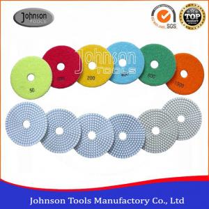 Quality 100mm White Type Diamond Floor Polishing Pads For Removing Scratches for sale