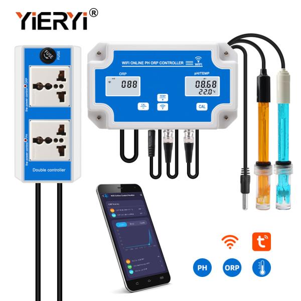 Buy Tuya WiFi Temp ORP Ppm Digital PH Meter 19990ppm With Data Logger Controller at wholesale prices