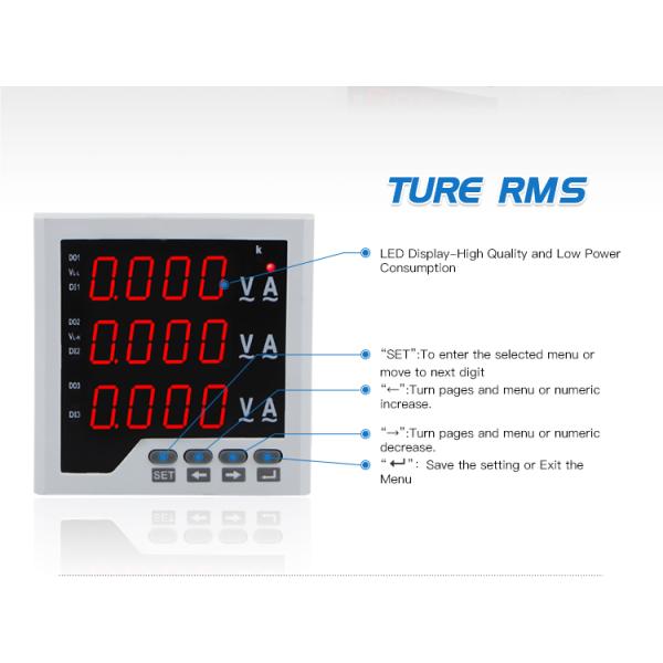 CN-3UIF33 96*96 mm Three Phase A&V&Hz Multi Combined Meter with good quality