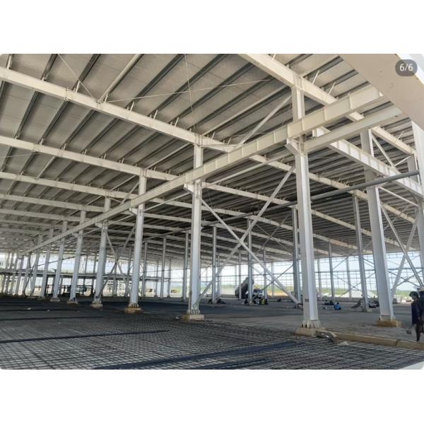 Factory prefabricated construction efficient large span galvanized steel structure workshop building
