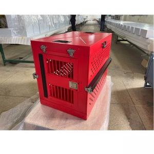 Quality Red 40 Aluminum Dog Cages Collapsible Travel Dog Kennel Crate Folding Dog Box for sale