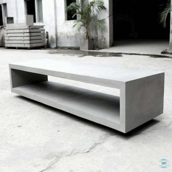 Grey Outdoor Round Concrete Coffee Table GRC Fiberglass Furniture Dinning Table