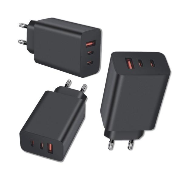 Best Selling Product GaN 65w Pd Charger With Quick Adapter Portable Fast Charger Dual USB A+C Port