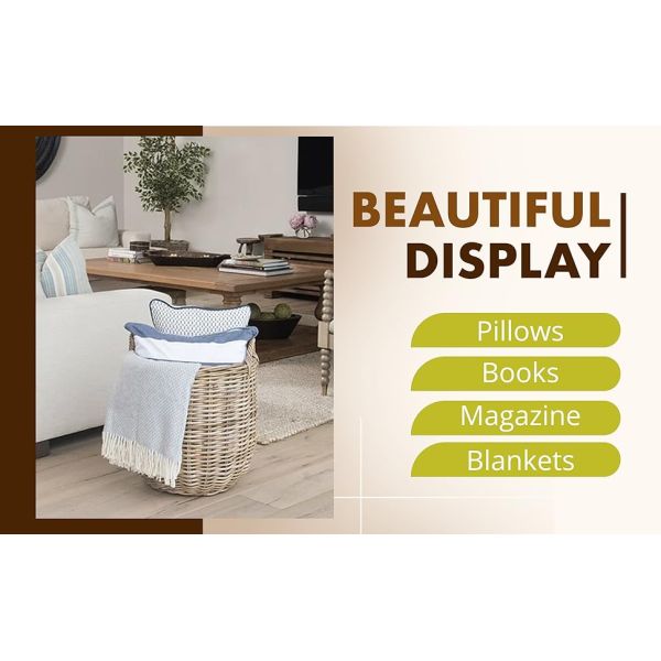 Rattan Kobo Round Storage Basket