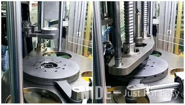 Automatic Stator Winding Inserting Machine For Generator Motor , Three Working Station