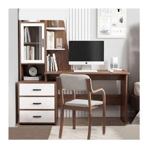 China Minimalist Computer Table with Bookshelf and Drawer Cabinet on sale