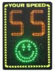 Road Warning Portable Radar Speed Sign with Solar Power Input AC 220V and LED