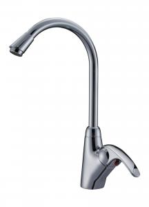 Quality Polished Brass Single Lever Kitchen Tap Faucet , Kitchen Mixer Taps for sale