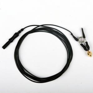 China EMG Ear Clip Electrode Gold Coated 1500 Mm Lead Wire 1.5mm DIN on sale