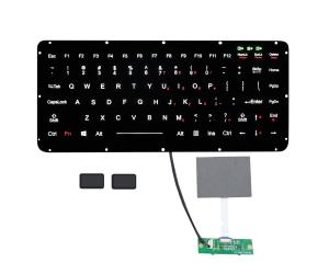 Quality Integrated Silicone Rubber Keyboard With Backlight 2 External Mouse Keys for sale