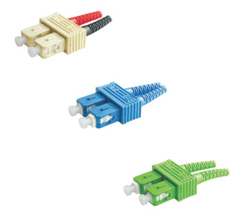 Multimode Duplex Fiber Optic Patch Cord , UPC SC To SC Patch Cord