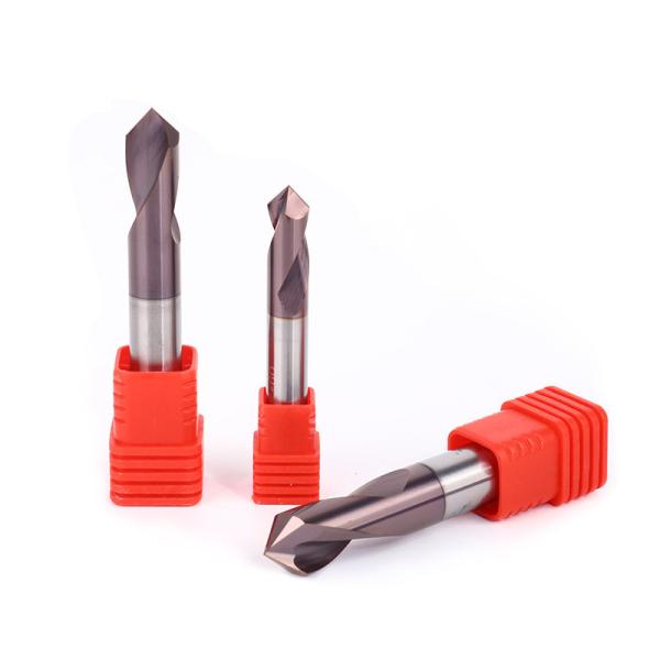 Manufacturer HRC55 90 Degree 4Flute Carbide Drill for Cnc 2 Cnc Chamfer End Mill Tools With Coated Center Point Drill Bit for Cn