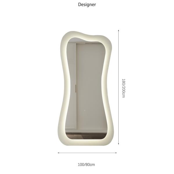 Hollywood Standing Full Length Xl Floor Mirror With Led Light 71x32