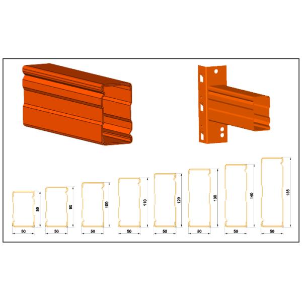 GCr15 Steel Cable Tray Roll Forming Machine For Storage Rack , Rack Beam 12-15m/min